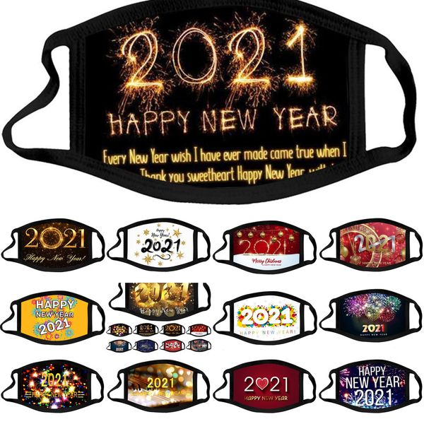 

arrival face 2021 designer mask washable dust and haze mouth masks black red white happy new year facemask 4 nuje1