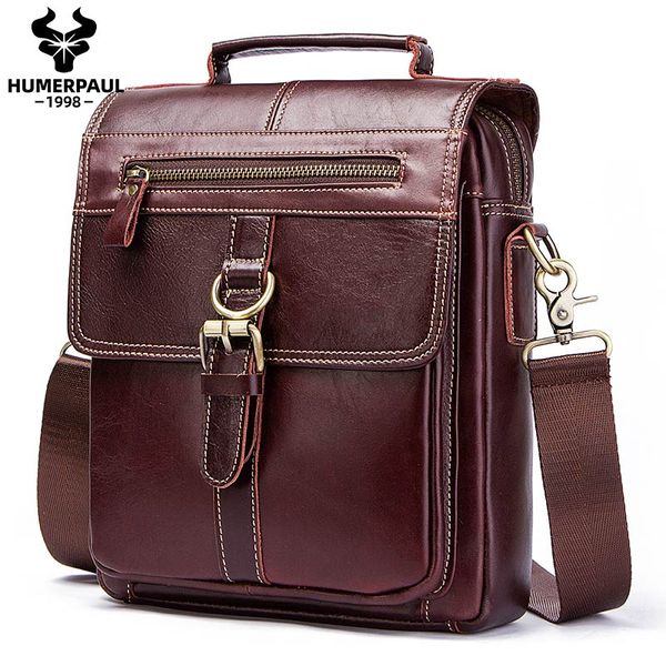 

famous brand genuine leather shoulder bag men messenger bags handbag busines bolsas travel brand crossbody bag for ipad tote
