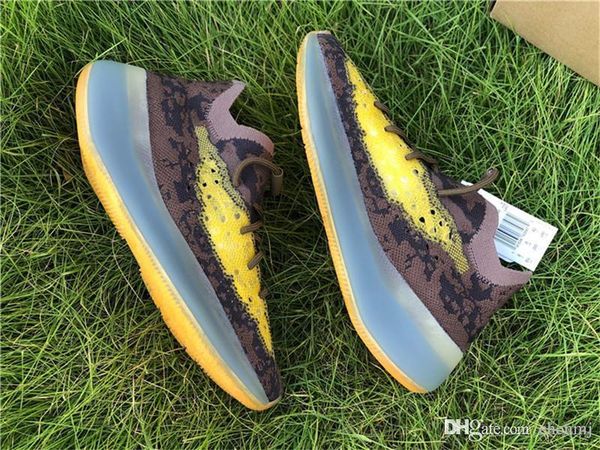 

горячие продажи kanye west 380 lmnte светоотражающие спортивные обувь светло-браун бойлер primeknit верхняя волна бегун мужчины женщины крос