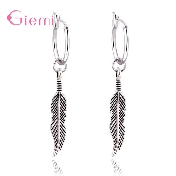 

dangle & chandelier real s925 sterling silver wholesale fashion jewelry luxury feather design drop earrings for women girls party birthday g