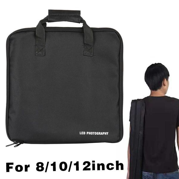 

selfie ring light carrying bag camera tripod bag travel light stand case shoulder strap for 10/12inch led pgraphy kits