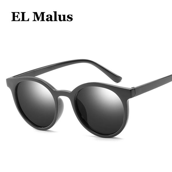

sunglasses [el malus]round frame women mens retro red yellow lens mirror pink purple shades ladies sun glasses oculos, White;black