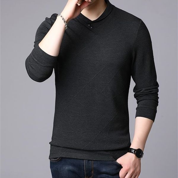 

men's autumn winter thick half-high collar knitted sweater men trend slim warm long sleeve sweaters 1088 201118, White;black