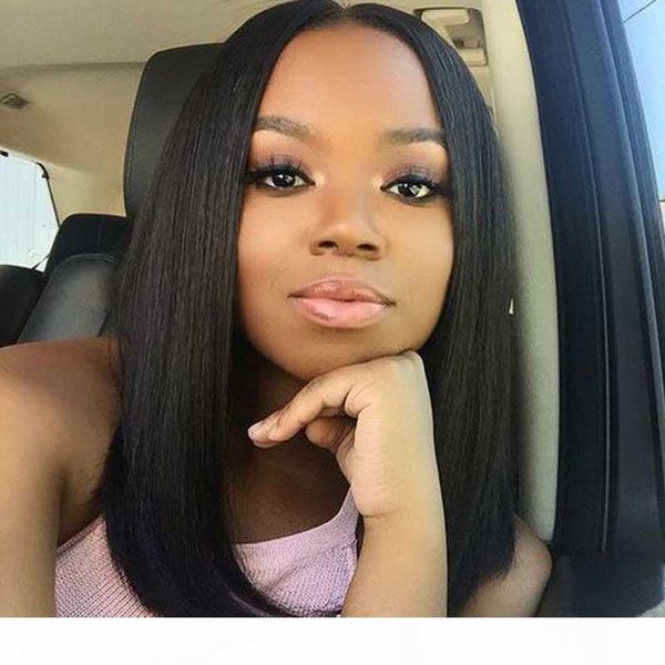 

8-14" silk base full lace wig bob silky straight silk full lace human hair wigs bob lace front wigs short bob wigs, Black;brown
