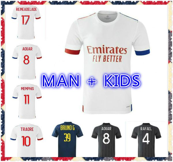 

20 21 maillot de foot aouar bruno g dembele lyon soccer jersey 2020 2021 maillot de lyon football shirt traore memphis ol, Black