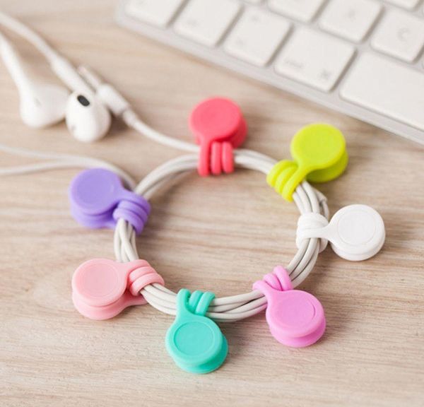 

3 / pack magnet cute earphone cable clips holder korean kawaii, cable winder accessory organizer de qylztm xhhair