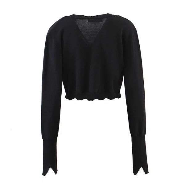 

2021 women new sweet solid color v-neck sweater female single-breasted long sleeve short cardigan chic, White;black
