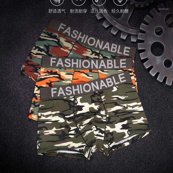

camouflag breathable boxer underwear 95% cotton underpants men wide belt calzoncillos cuecas boxers shorts mens trunks1, Black;white