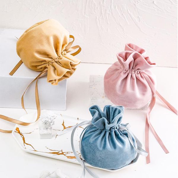 

lbsisi life 10 шт. утолщенные бархатные мешки конфеты золотой бархат drawstring европейская свадьба свадьба конфеты коробка подарочные пакет