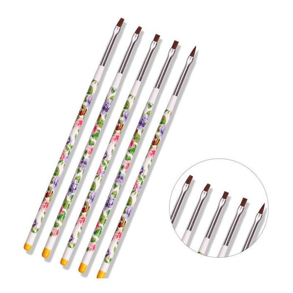 

14pcs nail tools sets dotting pen rhinestone fine liner pen brushes tweezers dead skin pushers nail kit professi qylolf, Silver