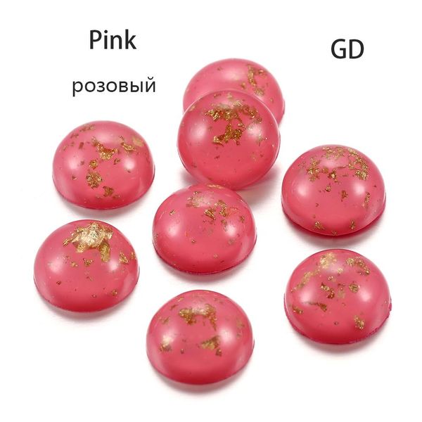 

20pcs / серия 12mm gold leaf смола кабошоны смешанных цветов круглый кабошон diy для изготовления ювелирных изделий нахождение supplies аксе