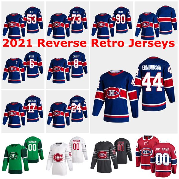 

монреаль canadiens 2021 обратный ретропристые трикотажные изделия брендан галлахер джерси 92 jonathan droouin 20 cale fleury 65 anderw shaw, Black;red