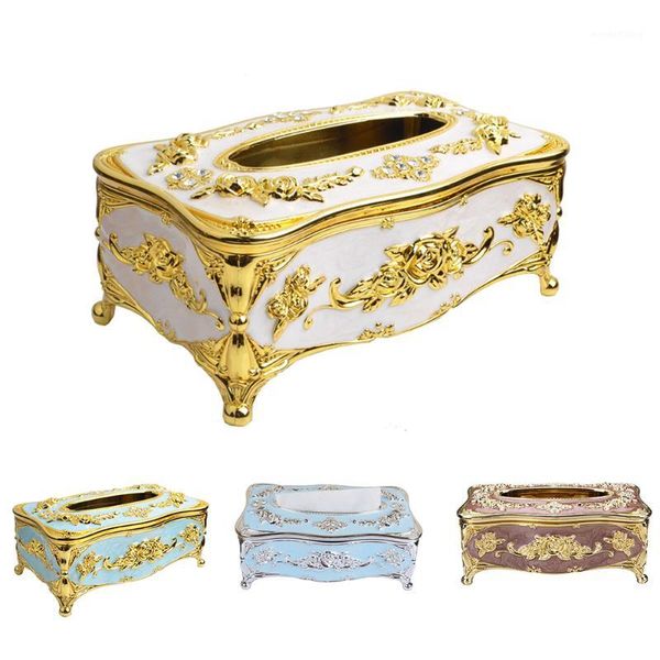 

organizer european style elegant home decor living room desktissue box holder storage plating office napkin case1