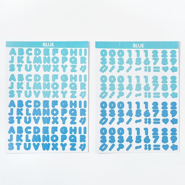 

2 sheets pack of candy color alphanumeric stickers used for scrapbook decoration album decoration planner stickers stationery bbyxwc