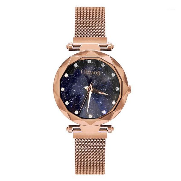 Orologi da polso Ulzzang Brand Women Watches Rose Gold Rhinestone Lady Quartz Owatch Fashi