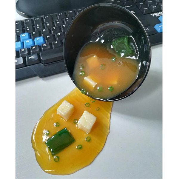 

funny prank toys april fools' day evil spoofed joke hand made plastic overturned coffe cup gadgets phone bracket toy twist gift h wmtoe