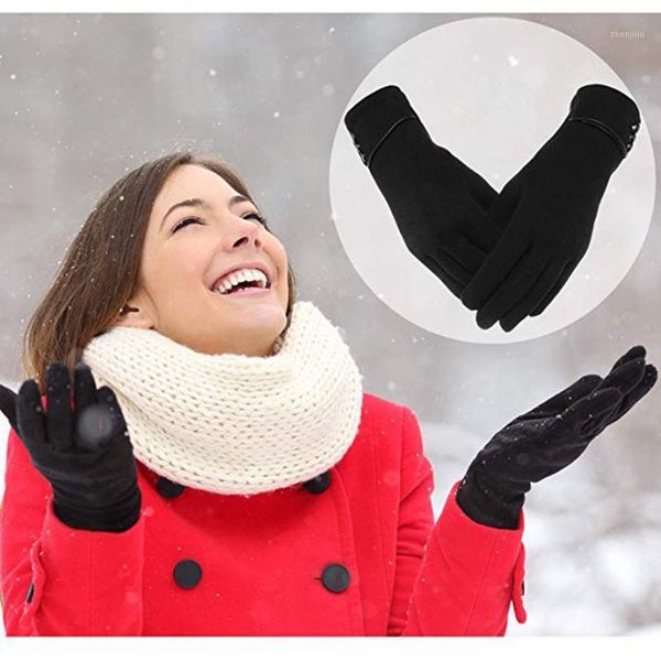 Skihandschuhe Winter wasserdicht Touchscreen Anti-Rutsch 3 Paar Frauen warm mit Telefon winddicht für Mädchen # 451