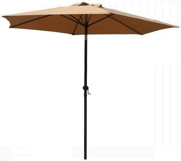 

patio umbrella 9' aluminum outdoor patio market umbrella tilt w/crank