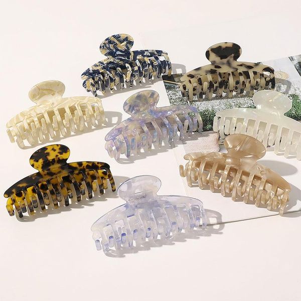 

hair accessories acrylic hairpins hollow leopard crab bath claw ponytail clip large clamps fashion for women