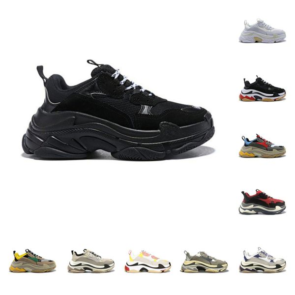 

2020 triple s platform paris 17fw triple s sneaker for men women black red white green casual dad shoes tennis increasing sneakers a1