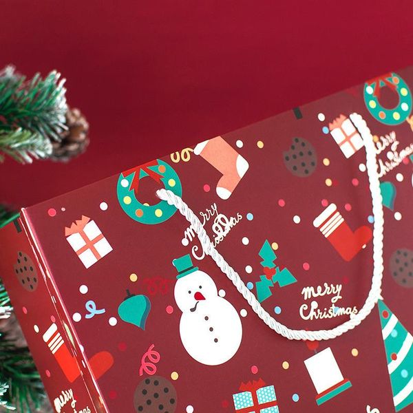 

стобан 5 шт. красная ручка счастливого рождества бумажные сумки партии событие конфеты партия упаковка упаковка cellabrate ребенок предохран