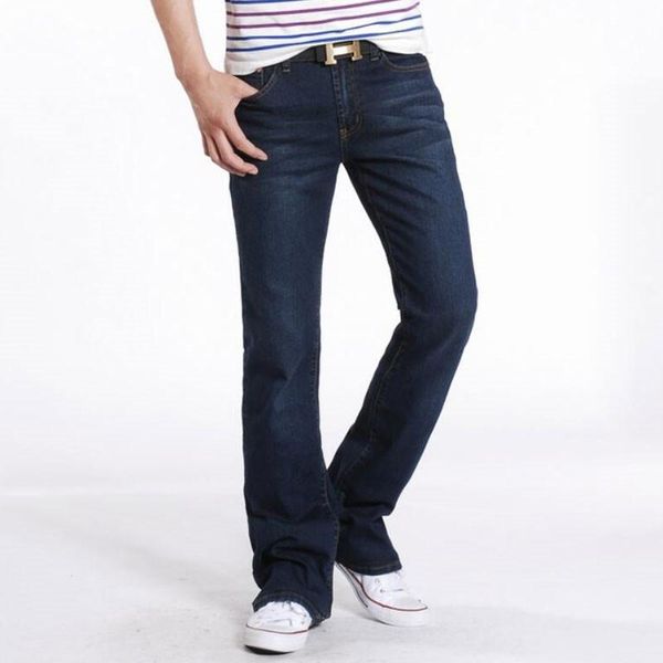 

men's jeans 2021 fashion summer loose large size dark blue denim stretch