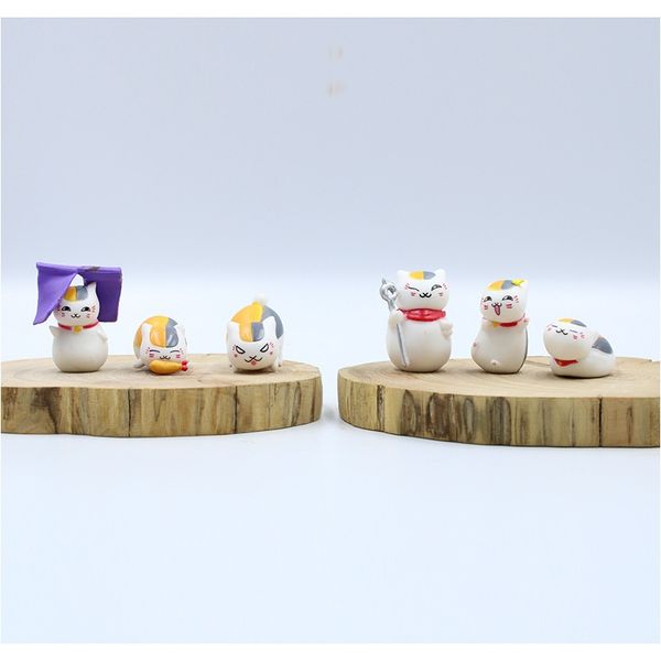 

6 шт. natsume friends cat действие фигура игрушки милый кошка учитель животных модель цифры игрушки для детей kawaii модель животных кукла f