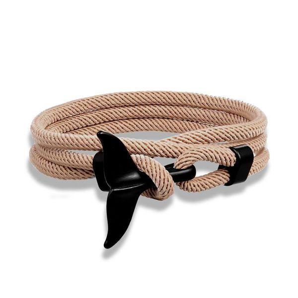 

mkendn fashion whale tail anchor bracelets men multilayer charm rope chain bracelet male women navy style wrap metal sport hook wmtatd