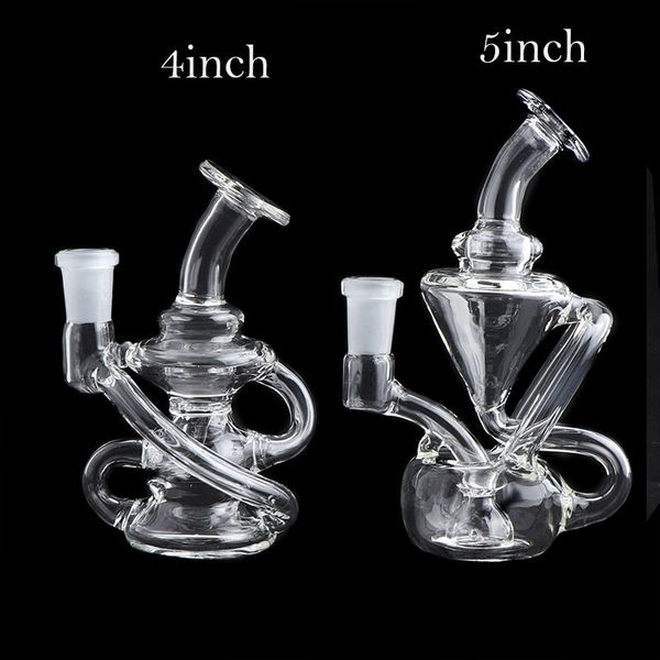 4.0 / 5,0 дюйма Две стили рециркуляторы стеклянные Установки DAB BONGS BUAKER WACE BONG CLEAN PALLY OIL RUPS