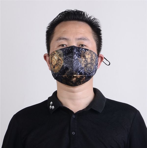 

new breathable designer riding bike wearing black fashion cotton face mask nano film washed cott