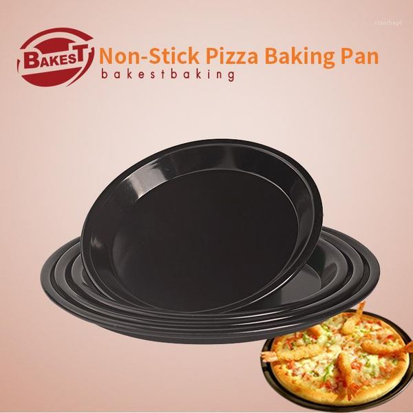 

baking dishes & pans bakest 2pcs per lot non-stick round pizza pie pan multiple size selection1