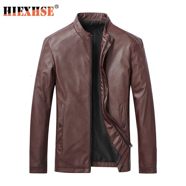 

men jacket 2020 news motorcycle lapel versatile personality slimming zipper pocket men's wash leather coat, Black;brown