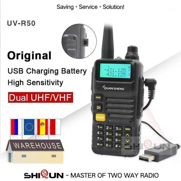 

usb charger battery version quansheng uv-r50-2 walkie talkie vhf uhf dual band radio uv-r50-1 uv r50 series uv-5r tg-uv2 uvr501
