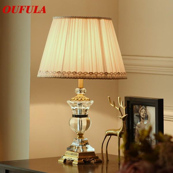 

oufula crystal table lamps desk lights luxuryÂ modern contemporary fabric for foyer living room office creative bed room l