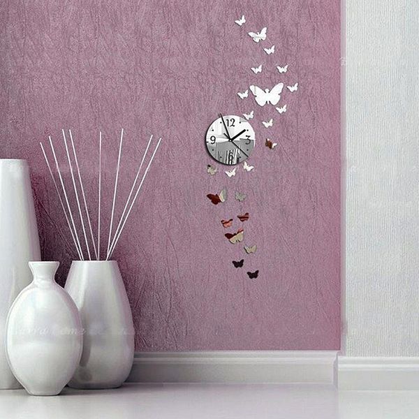 

новые 3d diy акриловые зеркальные часы настенные часы horloge reloj de pared большие декоративные часы кварцевая гостиная современная игла q