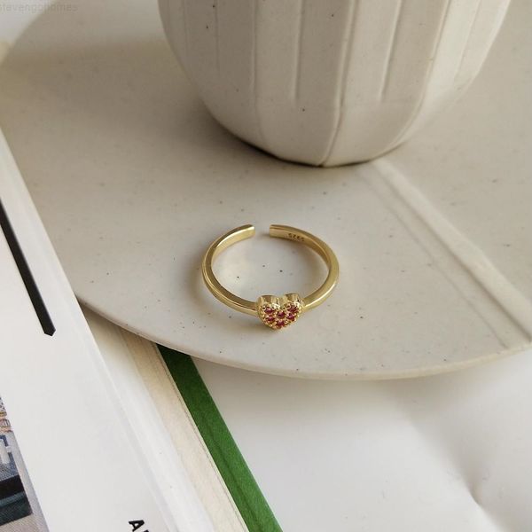 

love 925 simple sterling female silver ring jewelry