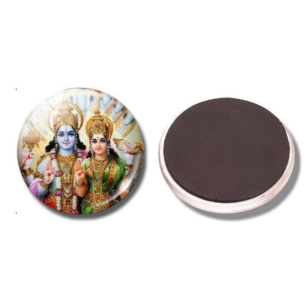 

hinduism shakthi art glass magnetic refrigerator stickers 30 mm fridge magnet amulet yoga lord shiva vishnu india home decor jlleby