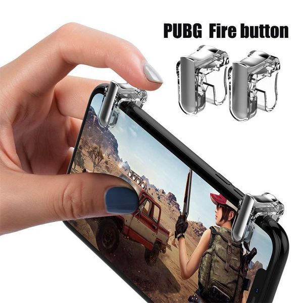 

game controllers & joysticks mobile fire button aim key pubg shooting trigger transparent gaming controller for phone retail packaging