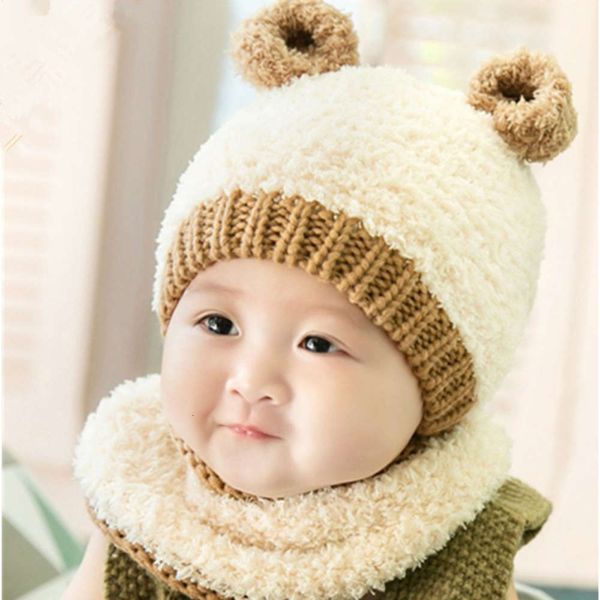 

june autumn and winter baby march hat from to december, Red;brown