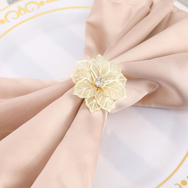 

15pcs exquisite napkin rings l flower design napkin holders restaurant dedicated serviette buckles for wedding banqu qylhtu