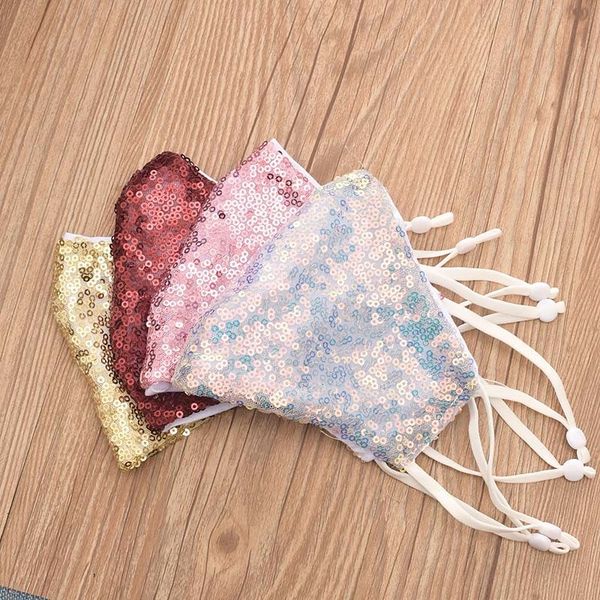 

u2p7bu factory price anti-dust protective windproof outdoor sports bling sequins for adults washable shiny face cover mask 1 n