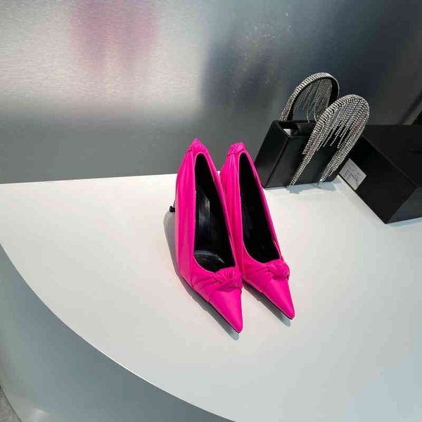 

/ summer spring fashionable high-heeled shoes casual knotted toe exquisite h-end h-end h heels dress with, Black