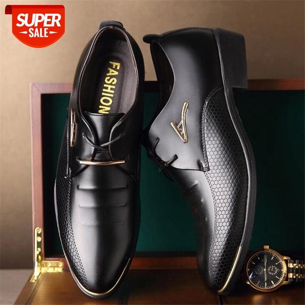 

fashion men's large size leather shoes size 48 #go9j