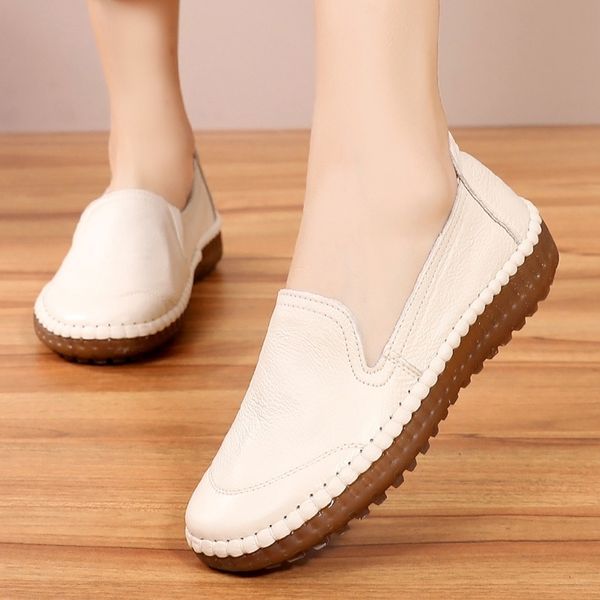 

gktinoo women's flats handmade shoes spring autumn genuine leather ladies shoe flat shoes women leather retro shoe y200320, Black