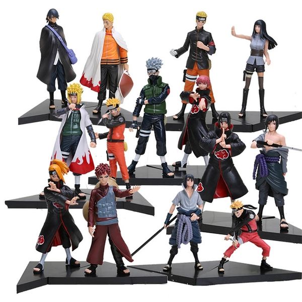 

new 2pcs/set pvc japanese anime figures naruto dolls uchiha sasuke + uchiha itachi game naruto shippuden action figure toy y200421