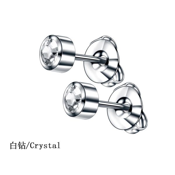 

1pair хирургический стальной хрустальный ушной станок для пирсинга пистолет ушной пирсинг камень рождения ухо ухо трага хряща серьги пирсинг, Golden;silver