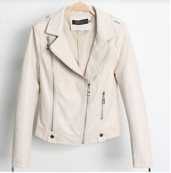 

women coat 2020 leather jacket women leather jackets coat slim motorcycle zipper girl jaquetas de couro feminina casaco1, Black