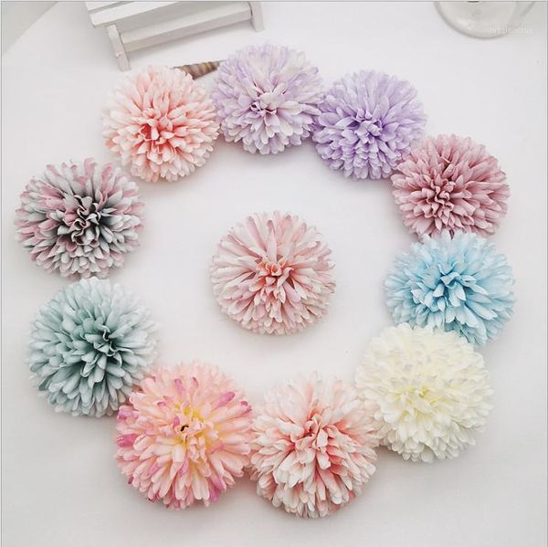 

decorative flowers & wreaths 5pcs 16 layers silk 7cm chrysanthemum heads artificial for home wedding decoration diy wreath bride bouquet1