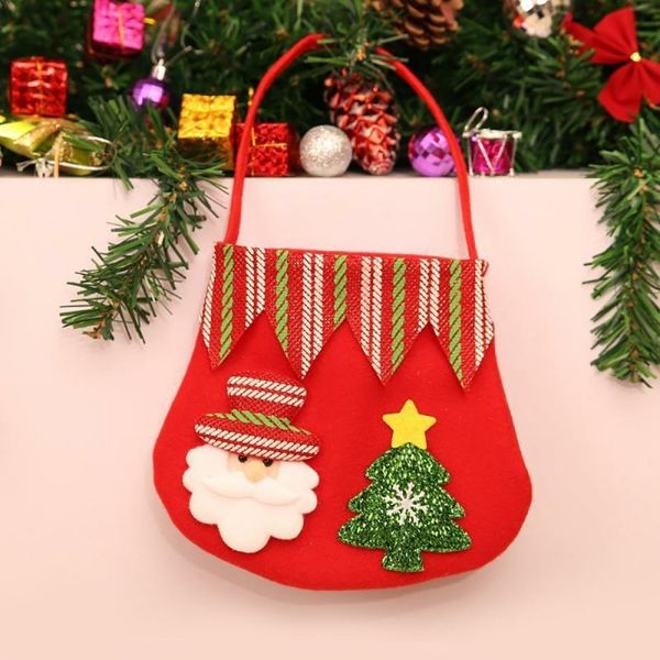 

handbags apple bags kids for candy gifts christmas decoration snowman beer santa claus gift hand bag fro children