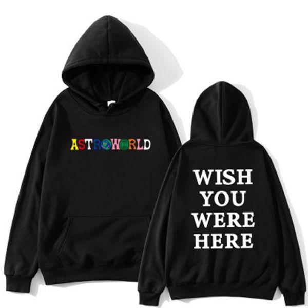 

mens fashion brand letter print hoodies 7 colors loose pullover sell street women hoodies, Black